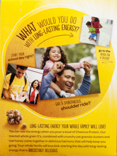 General Mills Cheerios Protein Oats & Honey Large Size Cereal Perspective: back