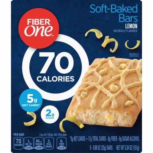 Fiber One 70 Calorie Lemon SoftBaked Bars, 6 ct Kroger