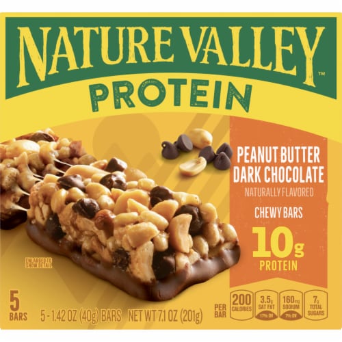 Nature Valley Peanut Butter Dark Chocolate Chewy Granola bars Perspective: back