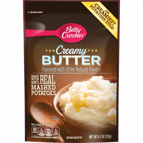 Betty Crocker Creamy Butter Mashed Potatoes Perspective: back