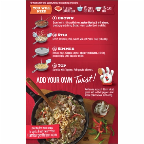 Hamburger Helper Philly Cheesesteak Mix Perspective: back