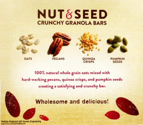 Nature Valley Nut & Seed Honey Pecan Crunchy Granola Bars Perspective: back