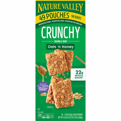 Nature Valley Crunchy Oats 'n Honey Granola Bars Perspective: back