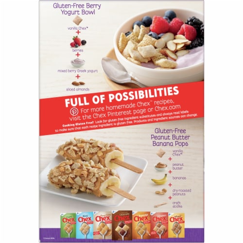 Chex Gluten Free Vanilla Sweetened Rice Cereal Perspective: back