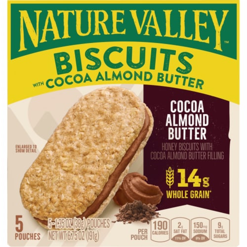 Nature Valley Cocoa Almond Butter Biscuit Sandwiches Perspective: back
