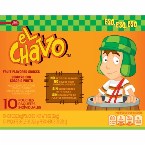 Betty Crocker El Chavo Fruit Flavored Snacks Perspective: back