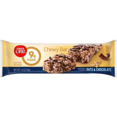 Fiber One Oats & Chocolate Chewy Granola bars Perspective: back