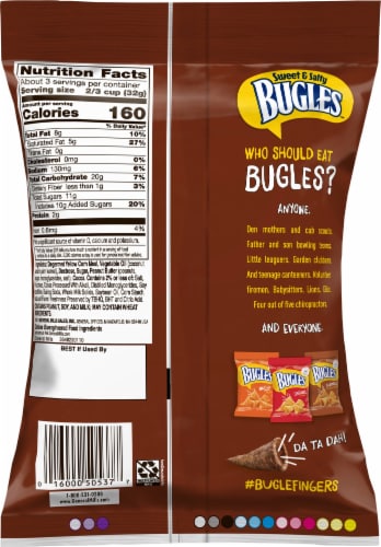Bugles Chocolate Peanut Butter Corn Snack Perspective: back