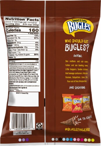 Bugles Chocolate Peanut Butter Corn Snack Perspective: back