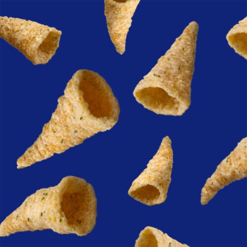 Bugles Crispy Corn Snacks Ranch Flavor Snack Bag Perspective: back