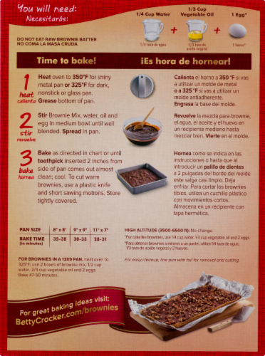 Betty Crocker Supreme Triple Chunk Brownie Mix Perspective: back