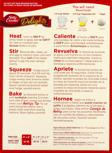 Betty Crocker Ultimate Fudge Hershey's Brownie Mix Perspective: back