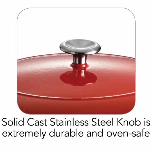 Tramontina Covered Round Dutch Oven - Red Perspective: back