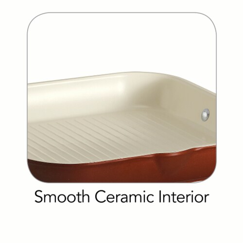 Tramontina Square Grill Pan - Copper Perspective: back