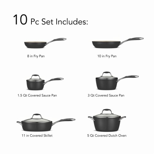 Tramontina Gourmet Cookware Set - Black Perspective: back