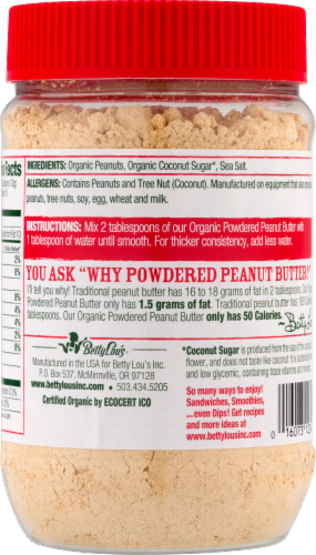 Just Great Stuff Organic Powdered Peanut Butter Perspective: back