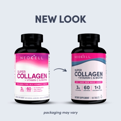 NeoCell Super Collagen With Vitamin C and Biotin Tablets Perspective: back