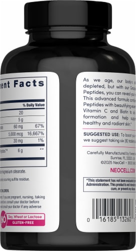 Neocell Super Collagen + Vitamin C & Biotin 180 Tablets Perspective: back