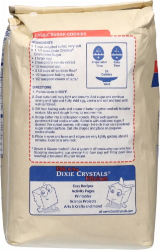 Dixie Crystals Granulated Extra Fine Sugar Perspective: back