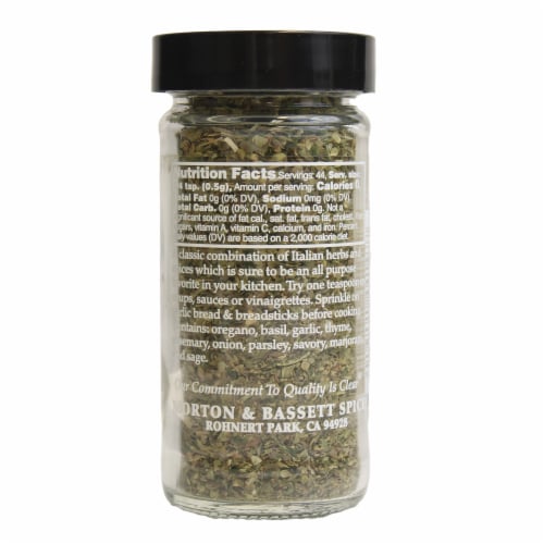 Morton & Bassett® All-Natural Italian Herb Blend Perspective: back