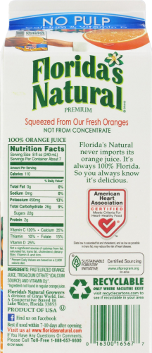 Florida Natural Orange Juice With Calcium Perspective: back