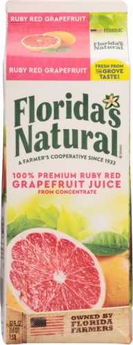 Florida's Natural Ruby Red Grapefruit Juice Perspective: back