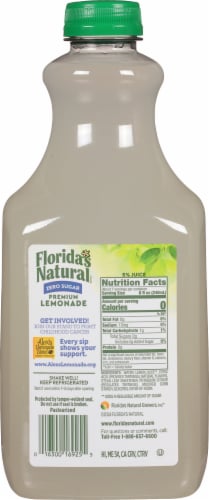Florida's Natural Zero Sugar Lemonade Perspective: back