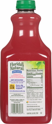 Florida's Natural® Zero Sugar Strawberry Lemonade Perspective: back