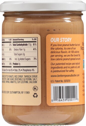 Better'n Peanut Butter Original Peanut Spread Perspective: back