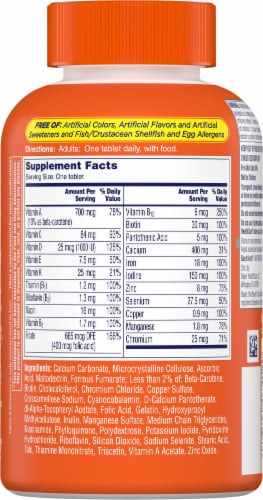 One A Day® Women's Formula Multivitamin Tablets Perspective: back
