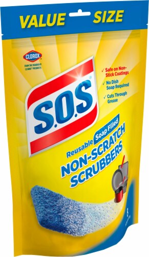 S.O.S® Non-Scratch Soap Scrubbers Perspective: back