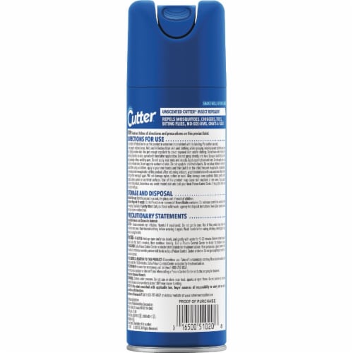Cutter® Unscented Insect Repellent Aerosol Spray Perspective: back