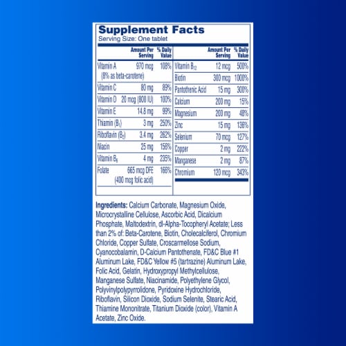 One A Day® Men's Pro Edge Multivitamin Tablets Perspective: back