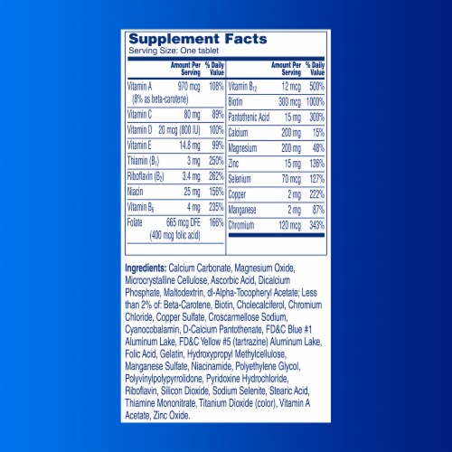 One A Day® Men's Pro Edge Multivitamin Tablets Perspective: back