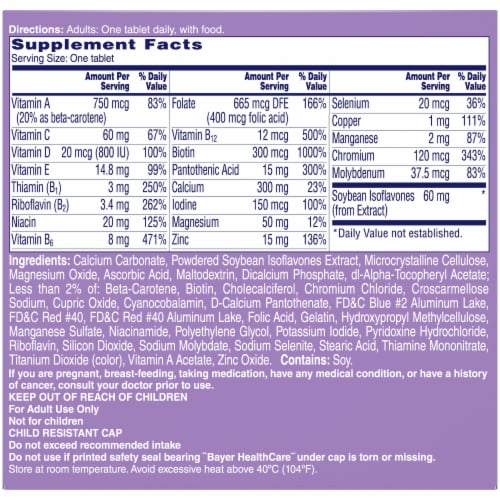 One A Day® Women's Menopause Formula Multivitamin Perspective: back