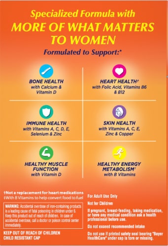 One A Day® Women's Multivitamin Tablets Perspective: back