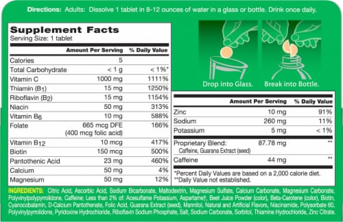 Berocca Orange Effervescent Tablets Perspective: back