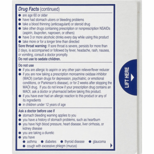 Alka-Seltzer Plus Night Tabs Perspective: back