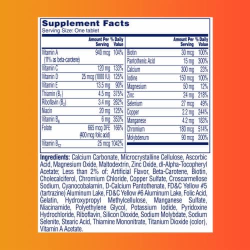 One A Day® Womens 50+ Complete Multivitamin Tablets Perspective: back