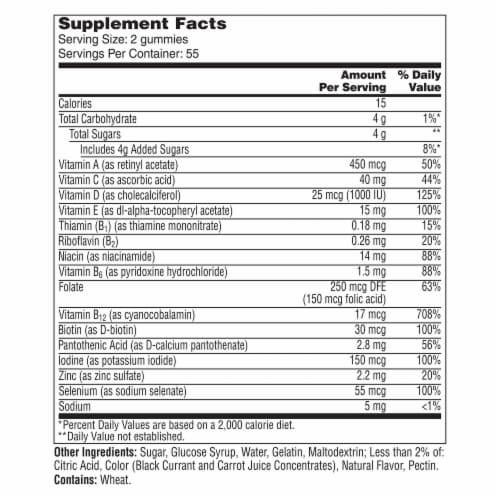 One A Day® Women's 50+ Advanced Multivitamin Gummies Perspective: back