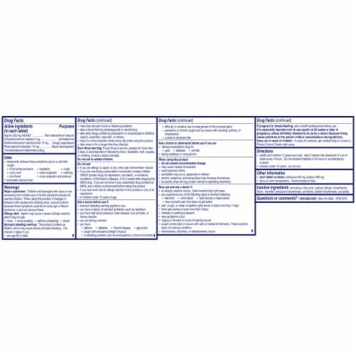 Alka-Seltzer Plus® Citrus Severe Cold & Cough Medicine PowerFast Fizz™ Effervescent Tablets Perspective: back