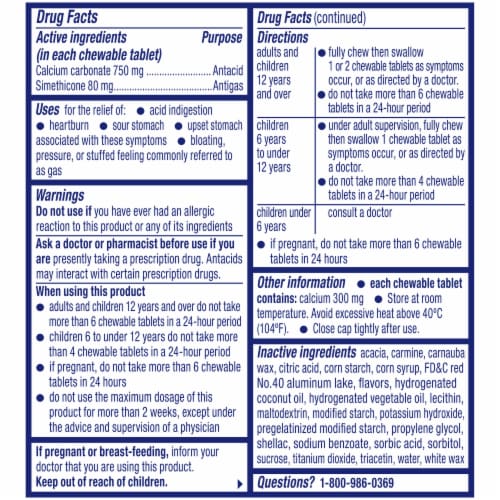 Alka-Seltzer® Kids Fruit Punch Tummy Relief Chews® Tablets Perspective: back