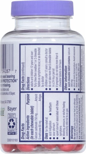 Alka-Seltzer® Heartburn and Gas Relief Tropical Punch Flavored Chewable Tablets Perspective: back