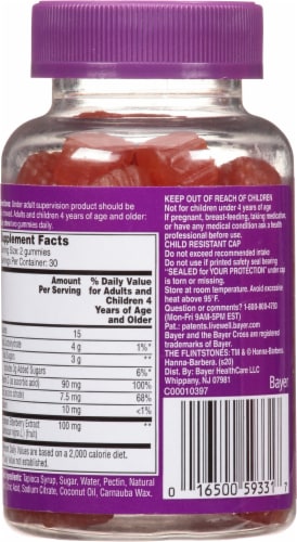 Flintstones™ Kids Elderberry Gummies with Immunity Support Perspective: back