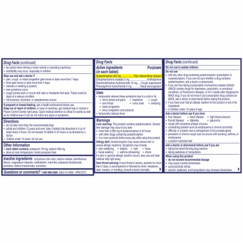 Alka-Seltzer Plus® Berry Maximum Strength Sinus Congestion & Pain Tablets Perspective: back