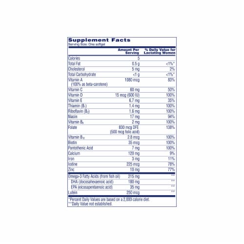 One A Day® Postnatal Complete MultiVitamin Perspective: back