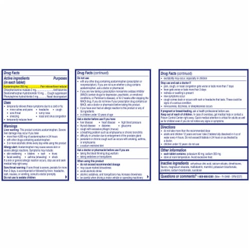 Alka-Seltzer Plus® Strawberry Honey Cold and Flu Medicine Perspective: back
