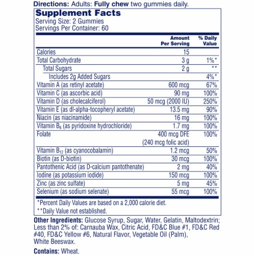 One A Day® Multi + Immunity Defense Perspective: back