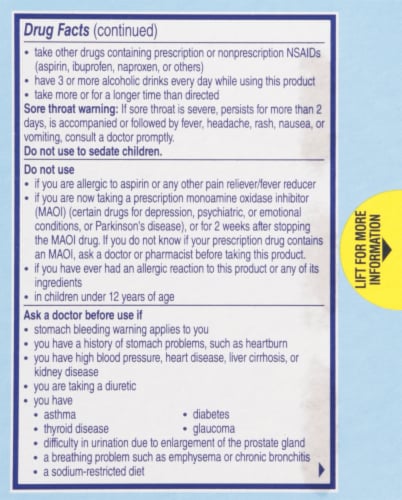 Alka-Seltzer Plus® Powerfast Fizz™ Severe Cold Tablets Perspective: back