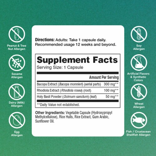 One a Day® Cognitive Support Capsules Perspective: back